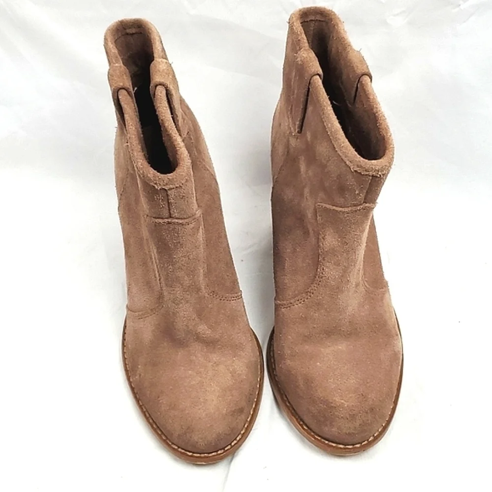 Splendid‎ Tan Suede Western Heeled Ankle Boots